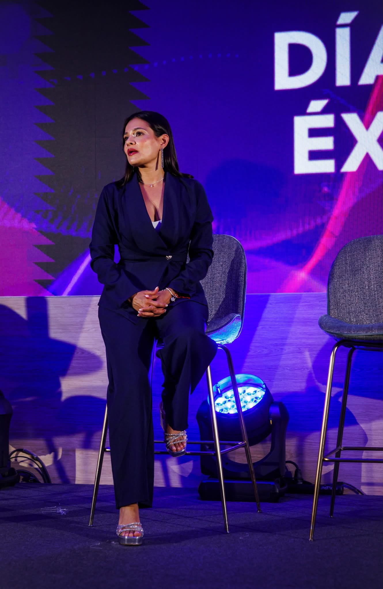 Caro Aguirre en un evento Fuxion